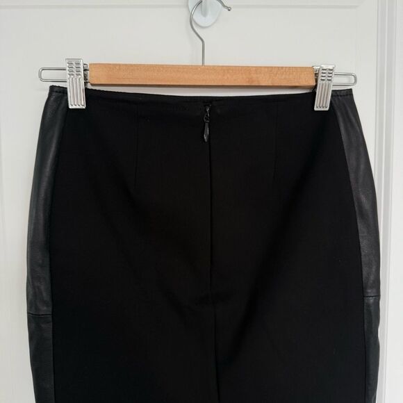 DANIER | Leather accent pencil skirt - Picture 4 of 9